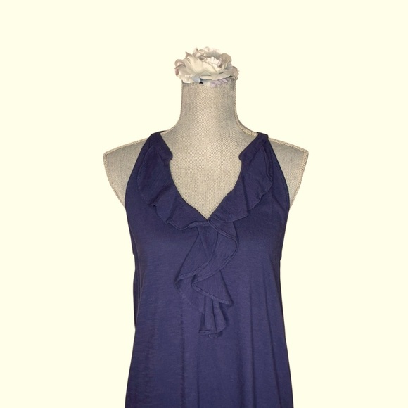 Lilly Pulitzer Shay Dress – True Navy – Size Medium– Ruffle Halter Neck - Picture 5 of 10